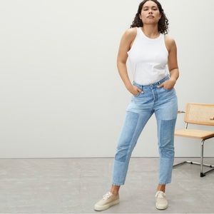 Everlane 90’s cheeky jean in patched blue size 30